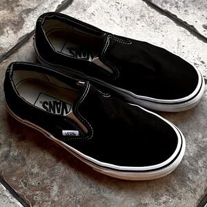 Vans Kids/Women Black Slip-On Shoes